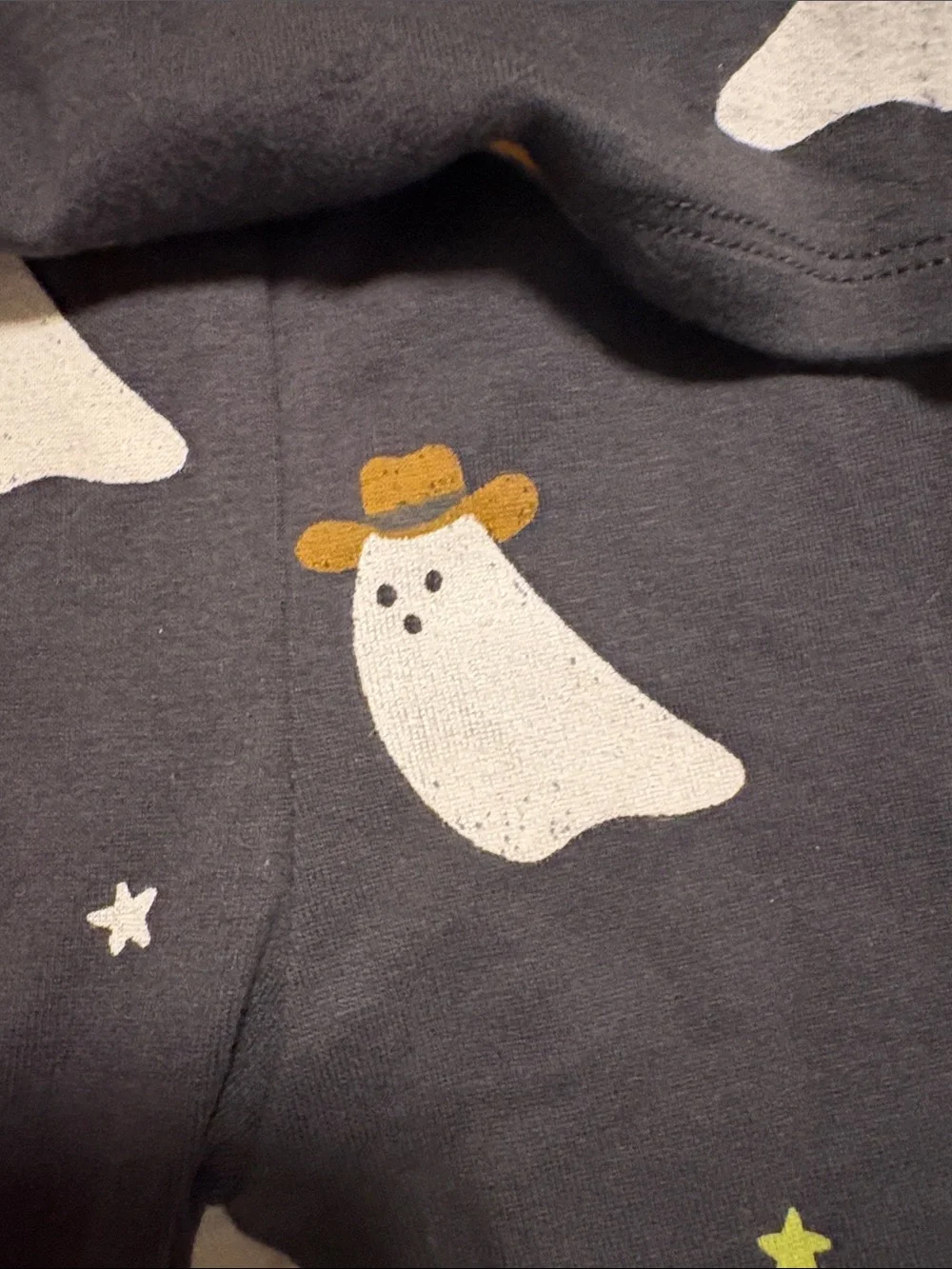 Little Co. Black Ghost Print Kids' Pajama Set